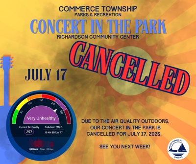 July 17 Concert in the Park - CANCELLED