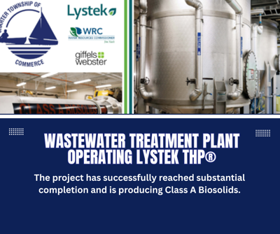 Press Release: Commerce Township Wastewater Treatment Plant Operating Lystek THP®