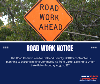 Road Work Notice