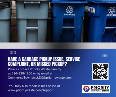 Have a garbage pickup issue, service complaint, or missed pickup?
