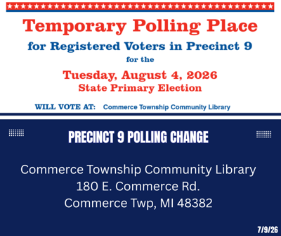 Polling Place Change for Precinct 9